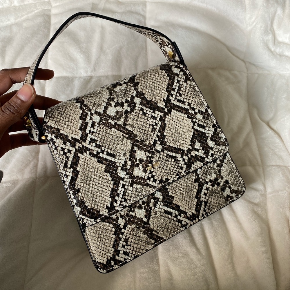JW Pei snake skin shoulder bag